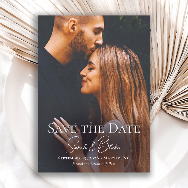 Save The Date Simple Élégant Moderne Photo Mariage Enregistrer l (Available in both printed and instant download digital formats.)