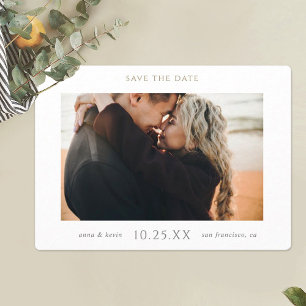 Save The Date Simple Elegant Photo moderne Enregistrer la date I