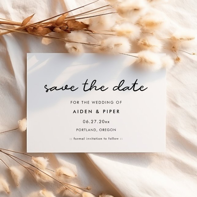 Save The Date Simple Enregistrer l'invitation de date (Créateur téléchargé)