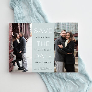 Save The Date Simple, instruction   Deux photos Enregistrer la d
