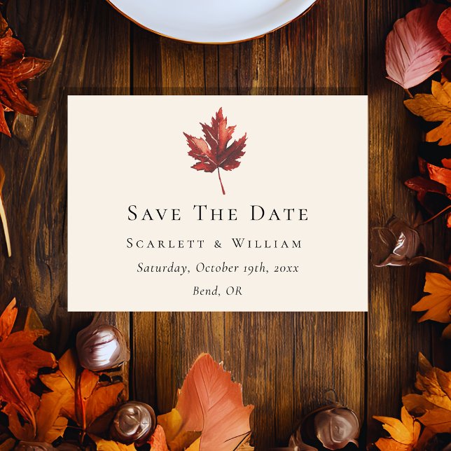 Save The Date Simple Mariage à feutre de chute minimale (Créateur téléchargé)