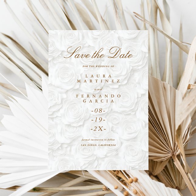 Save The Date Simple Mariage Floral Enregistrez La Date (Créateur téléchargé)