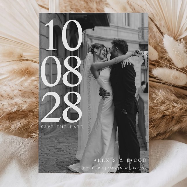 Save The Date Simple Mariage Moderne Photo (Créateur téléchargé)
