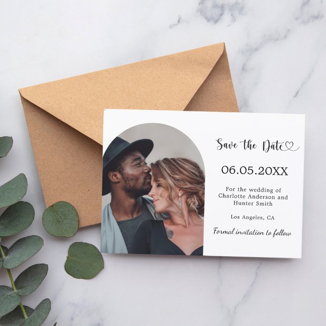 Save The Date Simple mariage photo moderne (Créateur téléchargé)
