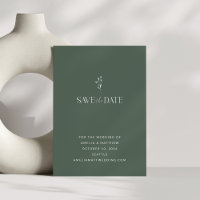 Simple minimaliste Botanique Mariage d'âge foncé