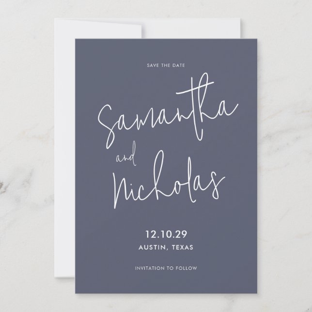 Save The Date Simple minimaliste moderne (Devant)
