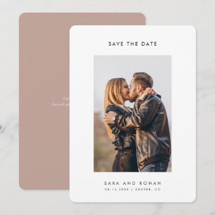 Save The Date Simple minimaliste moderne photo mariage élégant