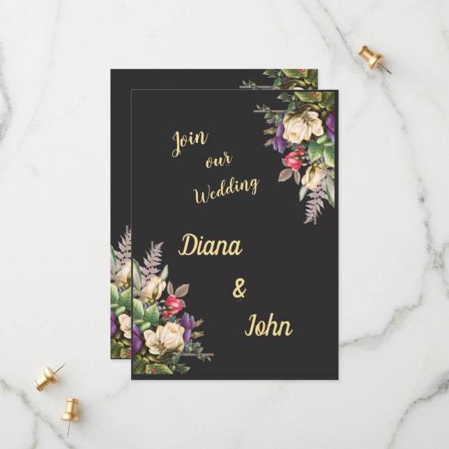 Save The Date Simple modern invitation, simple, minimalist (Devant/Arrière en situation)