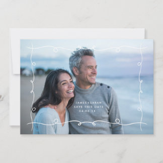 Save The Date Simple MoDeRN MINIMAL SwirlS Mariage de cadre phot