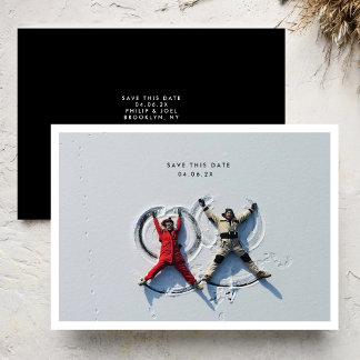 Save The Date Simple MoDeRN MINIMALIST Mariage de cadre photo