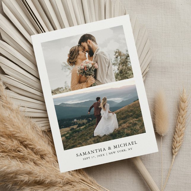 Save The Date Simple Moderne Élégante Photo Mariage (Créateur téléchargé)