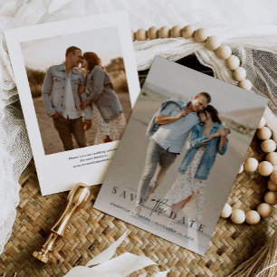 Save The Date Simple moderne minimaliste deux photos