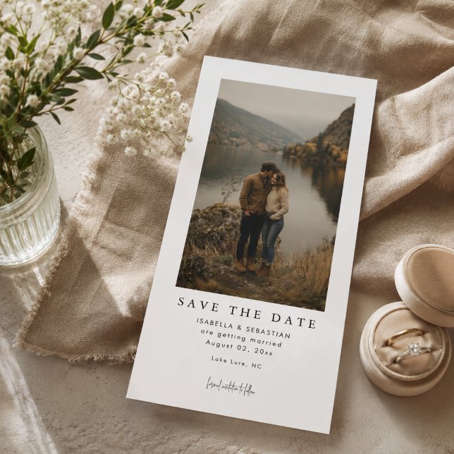 Save The Date Simple Moderne Photo De Mariage Enregistrer La Dat (Créateur téléchargé)