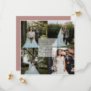 Save The Date Simple moderne Rustic Pink Ampersand Mariage photo