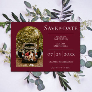 Save The Date Simple Photo d'arche Économisez la date de maria
