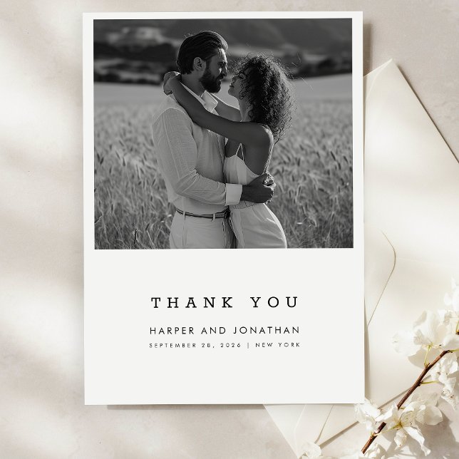Save The Date Simple Photo de mariage au code QR noir et blanc (Créateur téléchargé)