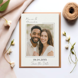 Save The Date Simple photo de mariage luxueux élégant