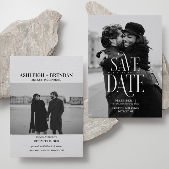 Save The Date Simple Photo de Typographie Élégante (Créateur téléchargé)