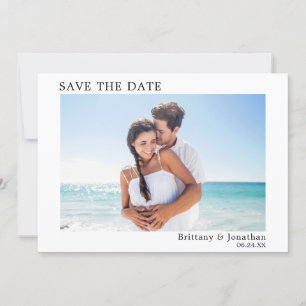 Save The Date Simple Photo Minimaliste Moderne Enregistrer La Ca
