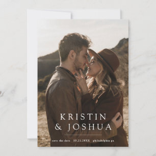 Save The Date Simple Photo moderne Enregistrer la date Invitatio