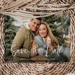 Save The Date Simple photo rustique