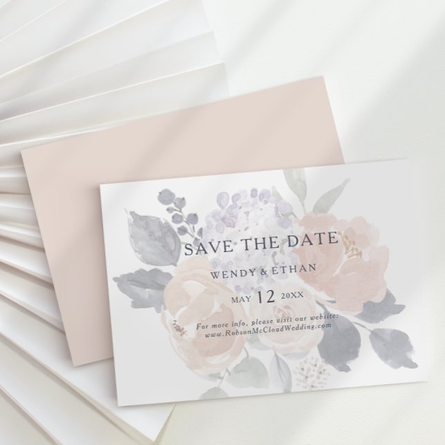 Save The Date Simple Rustique Floral Horizontal Enregistrer la d (Créateur téléchargé)