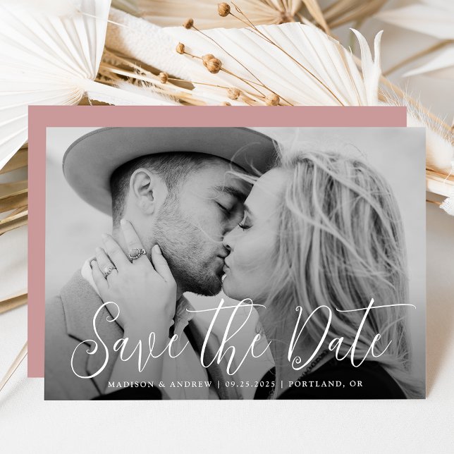 Save The Date Simple Script Photo Mariage (Créateur téléchargé)
