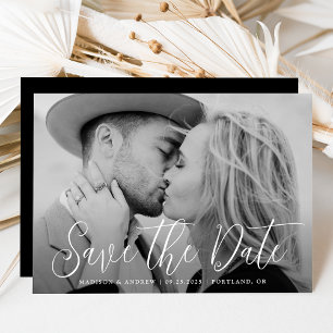 Save The Date Simple Script Photo Mariage
