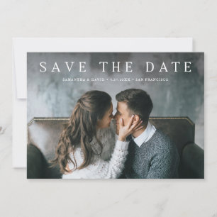 Save The Date Simple Serif Texte et photo classiques élégants