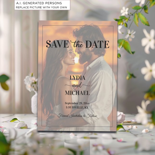 Save The Date Simple superposition de texte sur photo (Créateur téléchargé)
