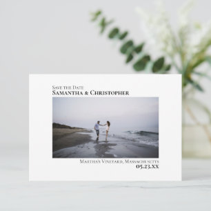 Save The Date Simple Symétrie Moderne Minimaliste Mariage photo