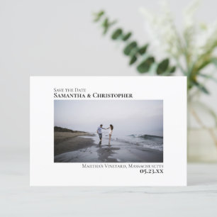 Save The Date Simple Symétrie Moderne Minimaliste Mariage photo