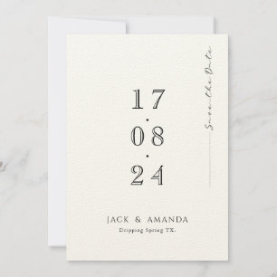 Save The Date Simple typographie minimale Mariage enregistrer la