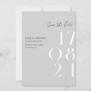 Save The Date Simple typographie minimale Mariage enregistrer la
