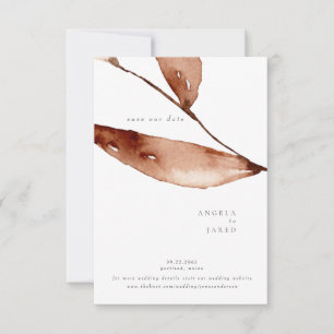 Save The Date Simplicité Chute Aquarelle Foliage