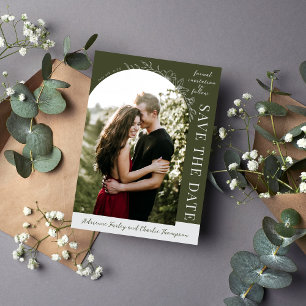 Save The Date Simplicité Florale 1   Vert Moderne   Étape import