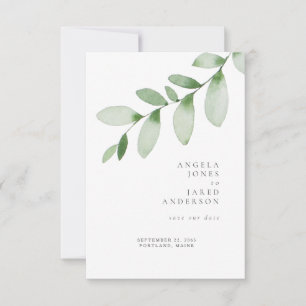 Save The Date Simplicité & Foliage Mariage Enregistrer notre dat