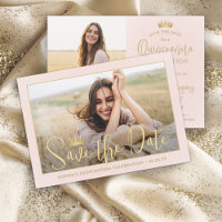 Simply Elegant Quinceañera 2 Photo Blush et Gold