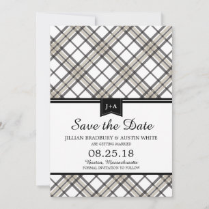 Save The Date Simply Plaid Sauvegarder la date