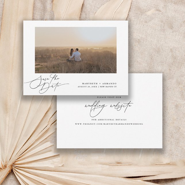 Save The Date Site Web de Mariage Script Moderne Photo  (Créateur téléchargé)