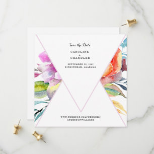 Save The Date Site Web d'Événement de Mariage Floral Aquarelle