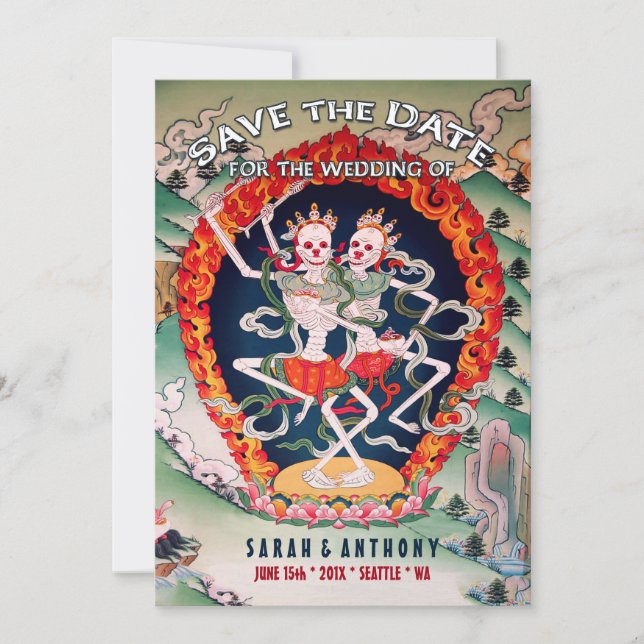 Save The Date Skeletons tibétains danser Enregistrer la date (Devant)