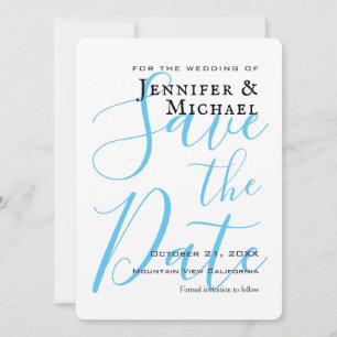 Save The Date Sky Blue Mariage Professional Minimaliste moderne