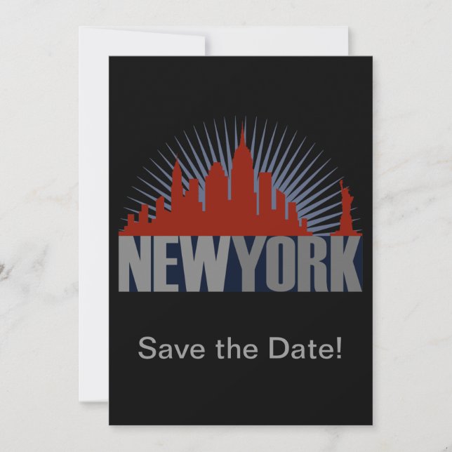 Save The Date Skyline de New York (Devant)