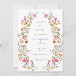 Save The Date Soft Garden Florals Mariage Enregistrer la date