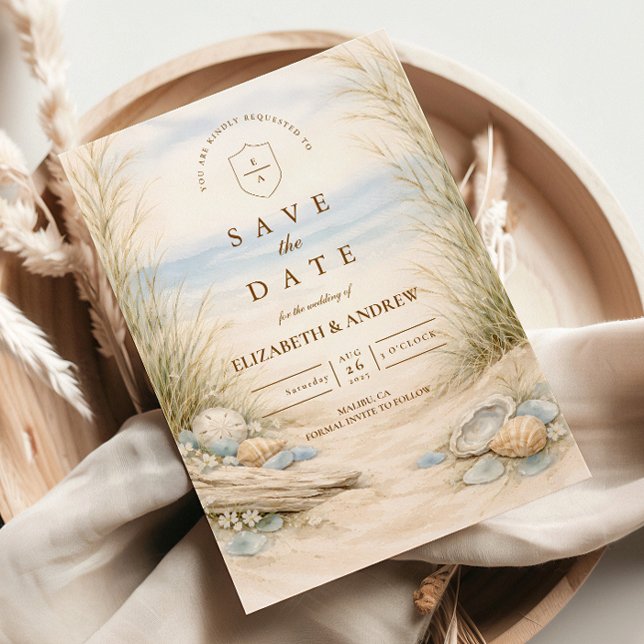 Save The Date Soft Ocean Breeze Wedding (Créateur téléchargé)