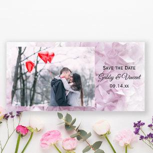 Save The Date Soft rose Hydrangea Mariage Enregistrer la date