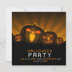Save The Date Soirée d'Halloween avec citrouilles effrayants
