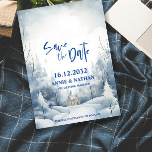 Save The Date Soirée neigeuse Mariage hivernal Enregistrer la da