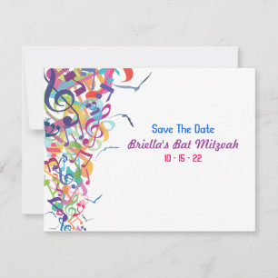 Save The Date SONS DU TORAH Bat Bar Mitzvah Enregistrer la date